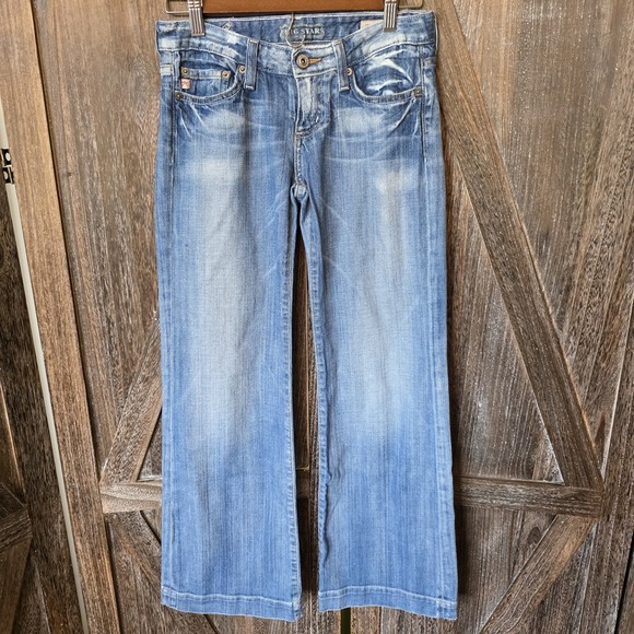 Big Star Pants - Big Star Jeans Women's Size 25S Faded Blue Denim Sweet Trouser Low Rise Flare